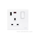 2.1A13A USB Charger Double Pole Switch Outlet sockets